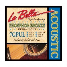 Струни для акустичної гітари La Bella Phosphor Bronze 7GPT, 10-50