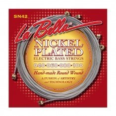 Струни для бас-гітари La Bella Nickel Round Wound SN42B, 40-128