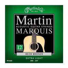 Струни для 12-струнної акустичної гітари Martin Marquis 80/20 Bronze M1600, 10-47