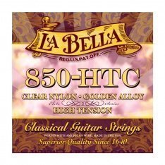 Струны для классической гитары La Bella 850-HTC Elite – Clear Nylon, Golden Alloy, High Tension
