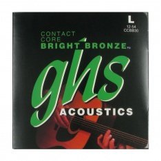Струни для акустичної гітари GHS Bright Bronze 80/20 Contact Core CCBB30, 12-54