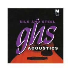 Струни для акустичної гітари GHS Silk And Steel 350, 11-48