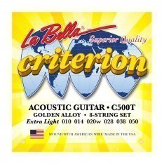 Струни для акустичної гітари La Bella Criterion Golden Alloy 80/20 C500T, 10-50