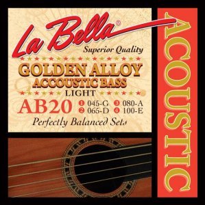 Струни для акустичної бас-гітари La Bella Golden Alloy 80/20 AB20, 45-100