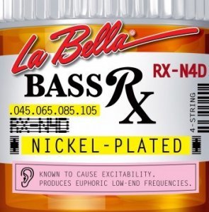 Струни для бас-гітари La Bella Nickel Round Wound RX-N4D, 45-105