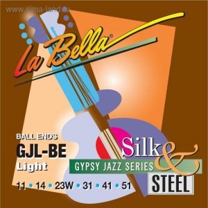 Струни для акустичної джипсі джаз гітари La Bella Gypsy Jazz Silk And Steel GJL-BE, 11-51 Ball End