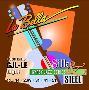 Струни для акустичної джипсі джаз гітари La Bella Silk And Steel GJL-LE, 11-51 Loop End