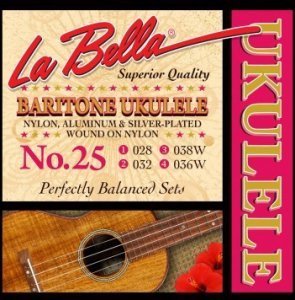 Струни для укулеле баритон La Bella Clear Nylon 25