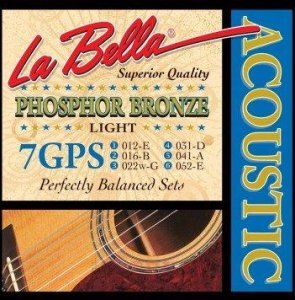 Струни для акустичної гітари La Bella Phosphor Bronze 7GPS, 12-52