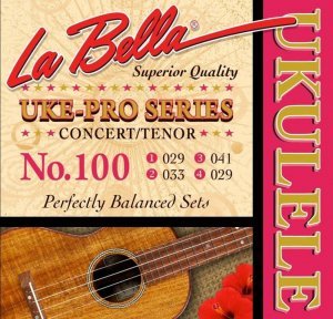 Струни для укулеле тенор/концерт La Bella Uke-Pro 100