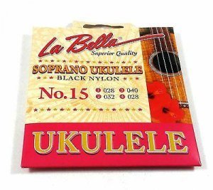 Струни для укулеле сопрано La Bella Black Nylon 15