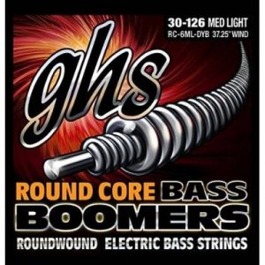 Струны для бас гитары GHS RC-6ML-DYB (30-126 Round Core Bass Bommers 37.25