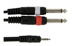 Инсертный кабель GEWA Basic Line Stereo Jack 3,5мм/2x Mono Jack 6,3мм (1,5м)