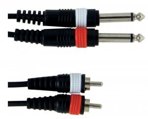 Инсертный кабель GEWA Basic Line 2x Mono Jack 6,3мм/2x RCA (1,5м)