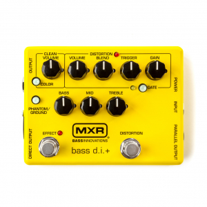 Педаль MXR M80Y Bass DI+ Special Edition Yellow (DI Box / EQ / Distortion)
