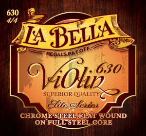 Струны для скрипки La Bella 630 Violin String Set, Chrome Steel Flat Wound