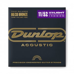 Струны для акустической гитары Dunlop DAB1152 80/20 Bronze Medium Light