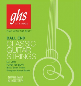 Струни для класичної гітари GHS Regular Classics 2000 Hard Tension Ball End