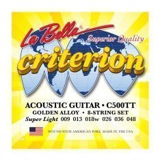 Струни для акустичної гітари La Bella Criterion Golden Alloy 80/20 C500TT, 9-48