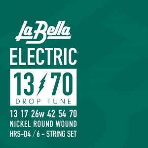 Струни для електрогітари La Bella Nickel Round Wound Drop Tune HRS-D4, 13-70
