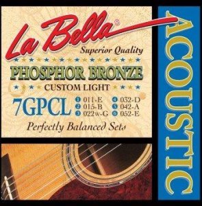 Струни для акустичної гітари La Bella Phosphor Bronze 7GPCL, 11-52