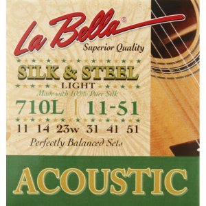 Струни La Bella 710L для акустичної гітари Silk&Steel, 11-51
