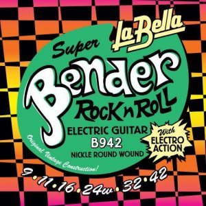 Струны для электрогитары La Bella B942 Super Bender Electric Guitar Strings 9-42