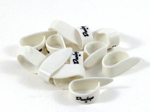 Медиаторы Dunlop Thumbpicks White Plastic Left Handed Medium 9012R (12шт)