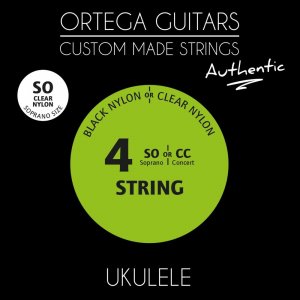 Струни для укулеле сопрано Ortega Custom Authentic Clear Nylon UKA-SO
