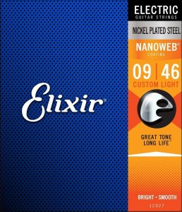 Струны для электрогитары Elixir Nanoweb Nickel Plated Steel 12027, 9-46