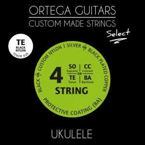 Струни для укулеле тенор Ortega Custom Select Black Nylon UKSBK-TE