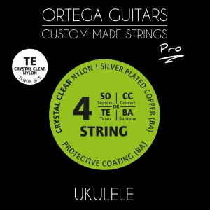 Струни для укулеле тенор Ortega Custom Pro Crystal Nylon UKP-TE