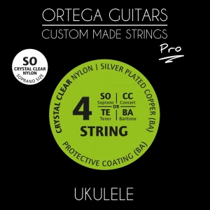 Струни для укулеле сопрано Ortega Custom Pro Crystal Nylon UKP-SO