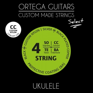 Струни для укулеле концерт Ortega Custom Select Custom Nylon UKS-CC