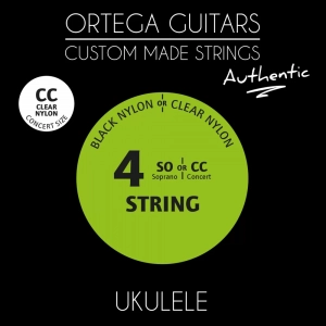 Струни для укулеле концерт Ortega Custom Authentic Clear Nylon UKA-CC