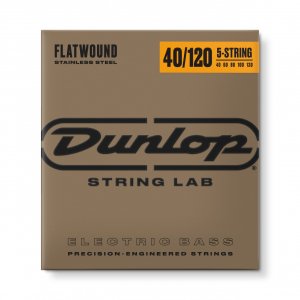 Струни для 5-струнної бас-гітари Dunlop DBFS40120 LG Scale Flatwound Stainless Steel