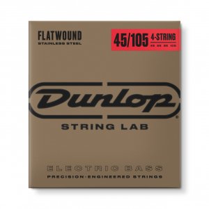 Струны для бас-гитары Dunlop DBFS45105 LG Scale Flatwound Stainless Steel