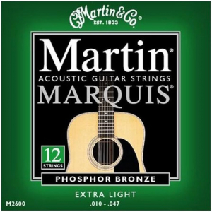Струни для 12-струнної акустичної гітари Martin Marquis Phosphor Bronze M2600, 10-47