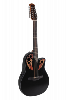 Електроакустична 12-струнна гітара Ovation Celebrity Elite CE4412 Mid Cutaway Black