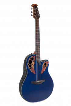 Електроакустична гітара Ovation Celebrity Elite Plus CE44P Mid Cutaway Blue Transparent Quilt