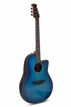 Электроакустическая гитара Ovation Celebrity Traditional Plus CS24P Mid Cutaway Blue Flamed Maple