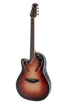 Електроакустична гітара лівостороння Ovation Celebrity Elite Plus CE44LX Mid Cutaway Left-Hand Ruby Burst