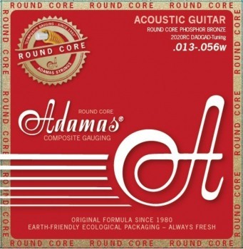 Струни для акустичної гітари Adamas Round Core Phosphor Bronze 2020RC, 13-56w (DADGAD)