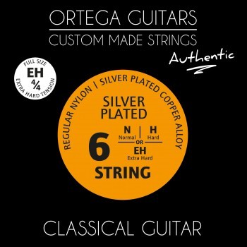 Струни для класичної гітари Ortega Custom Authentic Regular Nylon NYA44EH Extra Hard Tension
