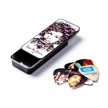 Набір медіаторів Dunlop JH-PT07M Jimi Hendrix Hear My Music Pick Tin Medium (12 шт.)