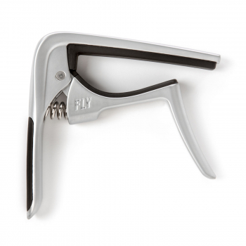 Каподастр для акустической гитары Dunlop 63CSC Satin Chrome Acoustic Trigger Fly Curved Capo