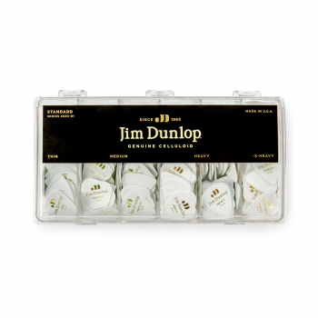 Набір медіаторів Dunlop 4830-01 Genuine Celluloid White Classics (432 шт.)