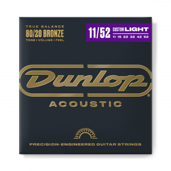 Струны для акустической гитары Dunlop DAB1152 80/20 Bronze