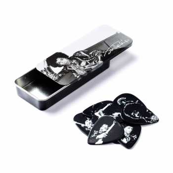 Набор медиаторов Dunlop JH-PT05H Jimi Hendrix Silver Portrait Pick Tin Heavy (12 шт.)