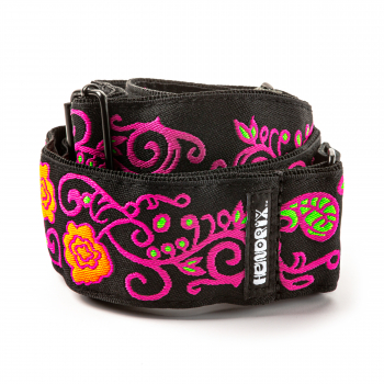 Ремень гитарный Dunlop JH22 2" Jimi Hendrix Blacklight Monterey Pink